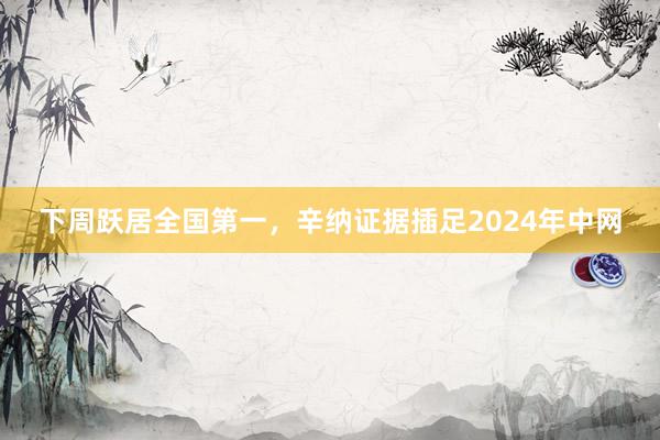 下周跃居全国第一，辛纳证据插足2024年中网