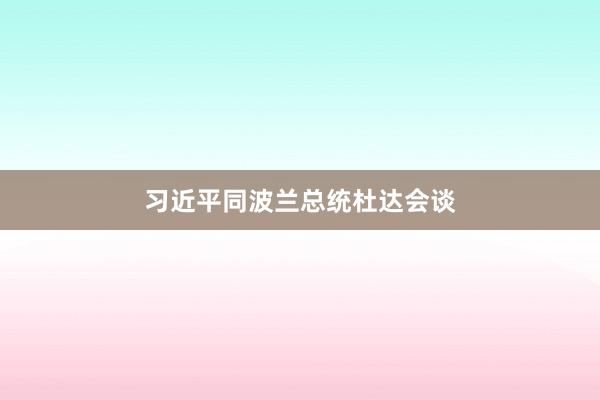 习近平同波兰总统杜达会谈