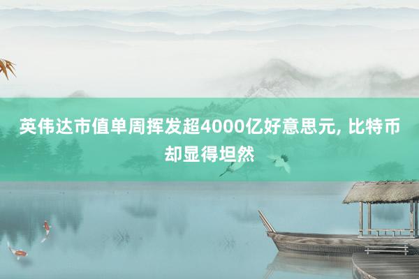 英伟达市值单周挥发超4000亿好意思元, 比特币却显得坦然