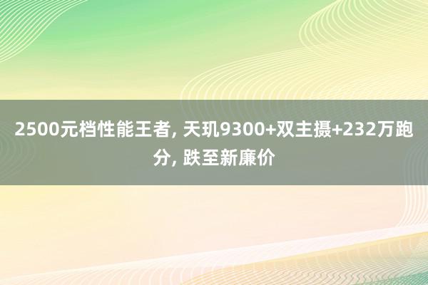 2500元档性能王者, 天玑9300+双主摄+232万跑分, 跌至新廉价